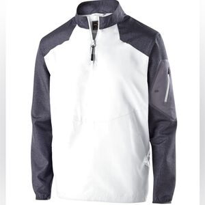 Holloway Raider White Gray Men's XL  Pullover Golf Jacket 1/4 Zip